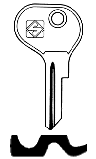 Afbeelding van Silca Autosleutel z/plastic kop staal POR2