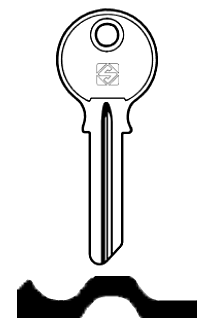 Afbeelding van Silca Autosleutel z/plastic kop staal PR5