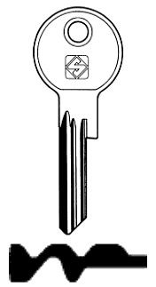 Afbeelding van Silca Autosleutel z/plastic kop staal RR2R