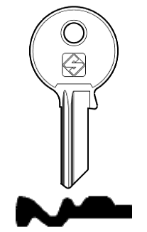 Afbeelding van Silca Autosleutel z/plastic kop staal RR3