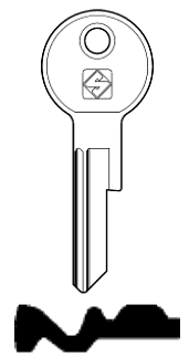 Afbeelding van Silca Autosleutel z/plastic kop staal RR6