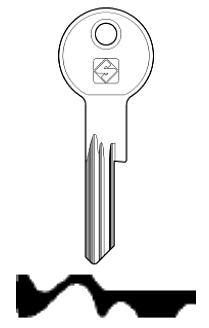 Afbeelding van Silca Autosleutel z/plastic kop staal RR8R