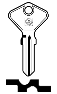 Afbeelding van Silca Autosleutel z/plastic kop staal SEA2