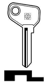 Afbeelding van Silca Autosleutel z/plastic kop staal SEA3