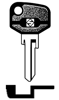 Afbeelding van Silca Autosleutel plastic kop brass SIP2EP