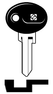 Afbeelding van Silca Autosleutel plastic kop staal SIP2P