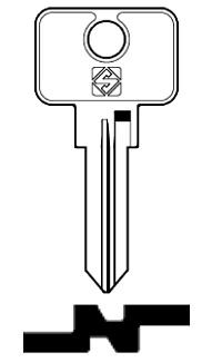 Afbeelding van Silca Autosleutel z/plastic kop staal SSA4