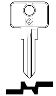 Afbeelding van Silca Autosleutel z/plastic kop staal SSA5