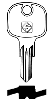 Afbeelding van Silca Autosleutel z/plastic kop staal VAC62