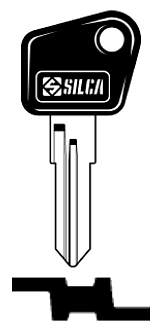 Afbeelding van Silca Autosleutel plastic kop brass WAS12RP