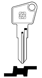 Afbeelding van Silca Autosleutel z/plastic kop staal WAS12