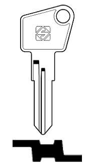 Afbeelding van Silca Autosleutel z/plastic kop staal WAS12R