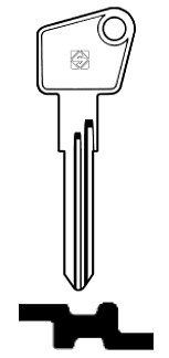Afbeelding van Silca Autosleutel z/plastic kop staal WAS7R