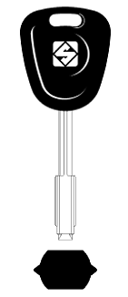 Afbeelding van Silca Autosleutel plastic kop staal TBE1P