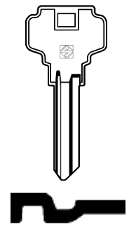 Afbeelding van Silca Cilindersleutel staal DX3