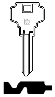 Afbeelding van Silca Cilindersleutel staal DX5R