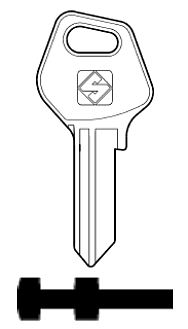 Afbeelding van Silca Cilindersleutel brass FM1