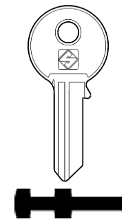 Afbeelding van Silca Cilindersleutel staal FM2