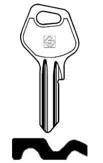 Afbeelding van Silca Cilindersleutel brass FM5