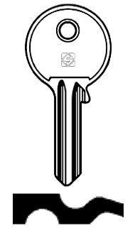 Afbeelding van Silca Cilindersleutel brass GS3R