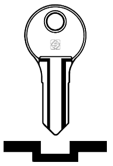 Afbeelding van Silca Cilindersleutel staal IN1