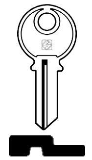 Afbeelding van Silca Cilindersleutel brass DN1