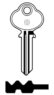 Afbeelding van Silca Cilindersleutel staal DN2