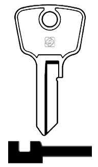 Afbeelding van Silca Cilindersleutel brass DN8