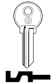 Afbeelding van Silca Cilindersleutel staal BD2R