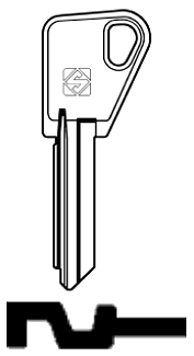 Afbeelding van Silca Cilindersleutel staal BD6