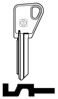 Afbeelding van Silca Cilindersleutel staal BD6R