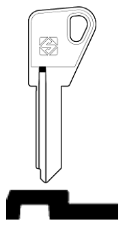 Afbeelding van Silca Cilindersleutel staal BD8R
