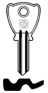 Afbeelding van Silca Cilindersleutel brass BE1R