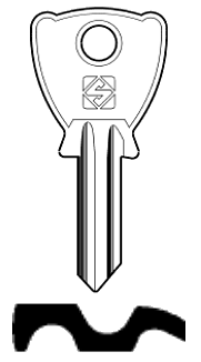 Afbeelding van Silca Cilindersleutel staal BE200