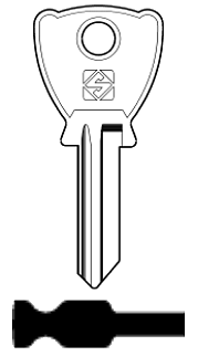 Afbeelding van Silca Cilindersleutel staal BE3