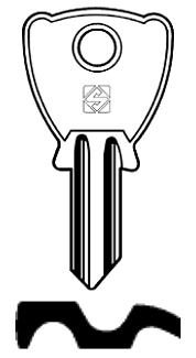 Afbeelding van Silca Cilindersleutel brass BE4