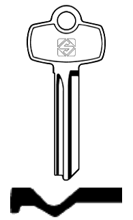 Afbeelding van Silca Cilindersleutel brass BES12