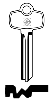 Afbeelding van Silca Cilindersleutel brass BES18