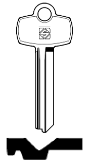 Afbeelding van Silca Cilindersleutel staal BES16