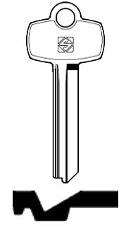 Afbeelding van Silca Cilindersleutel staal BES17