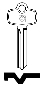 Afbeelding van Silca Cilindersleutel brass BES3