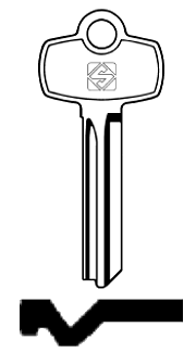 Afbeelding van Silca Cilindersleutel brass BES4