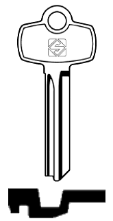 Afbeelding van Silca Cilindersleutel brass BES8