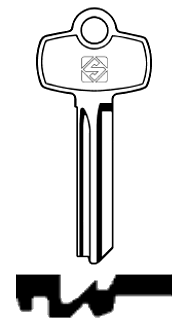 Afbeelding van Silca Cilindersleutel brass BES9