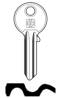 Afbeelding van Silca Cilindersleutel staal CYS1