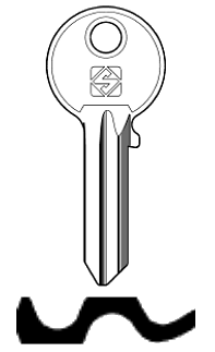 Afbeelding van Silca Cilindersleutel staal CYS1R