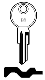 Afbeelding van Silca Autosleutel z/plastic kop staal FL1