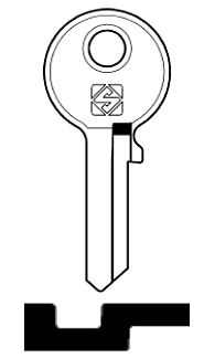 Afbeelding van Silca Cilindersleutel brass HAG1