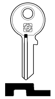 Afbeelding van Silca Cilindersleutel brass HAG1R