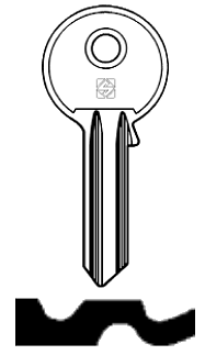 Afbeelding van Silca Cilindersleutel brass ICS1R